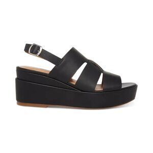 Aqua College Nadi Slingback Platform Wedge Sandals in Black Size 8M